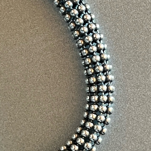 Silpada 925 Sterling Silver  mesh bead bracelet, sailor clasp.  Rare find 🔥 - Picture 5 of 8